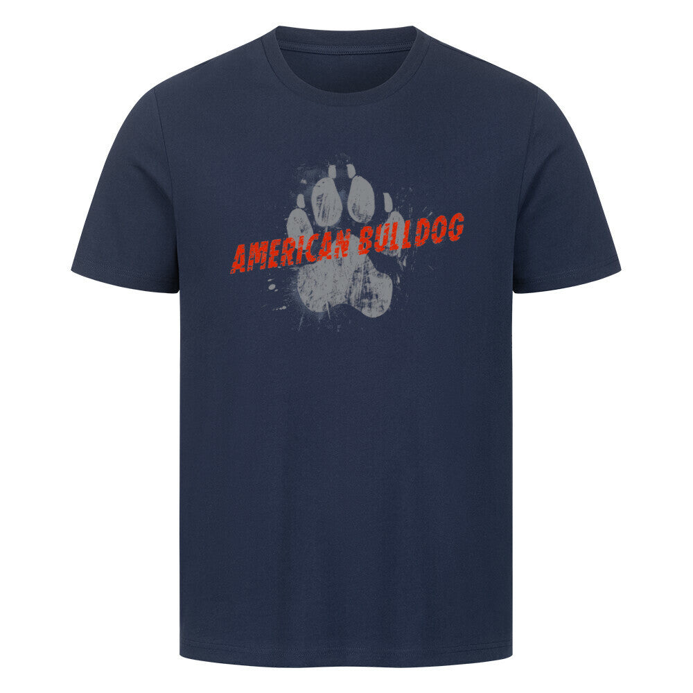 Premium T-Shirt "American Bulldog - PAW" French Navy – hunde-shirt.de