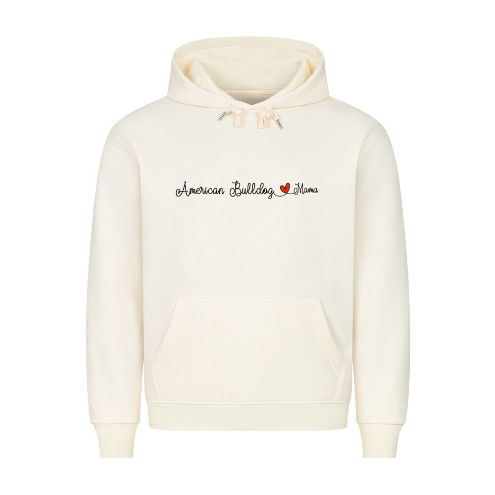 Premium Hoodie "American Bulldog - Mama" Beige – hunde-shirt.de