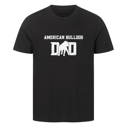Premium T-Shirt "American Bulldog - Dad" Schwarz – hunde-shirt.de
