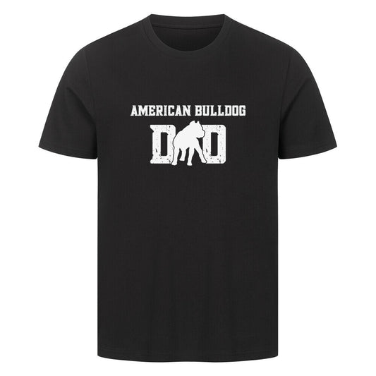 Premium T-Shirt "American Bulldog - Dad" Schwarz – hunde-shirt.de