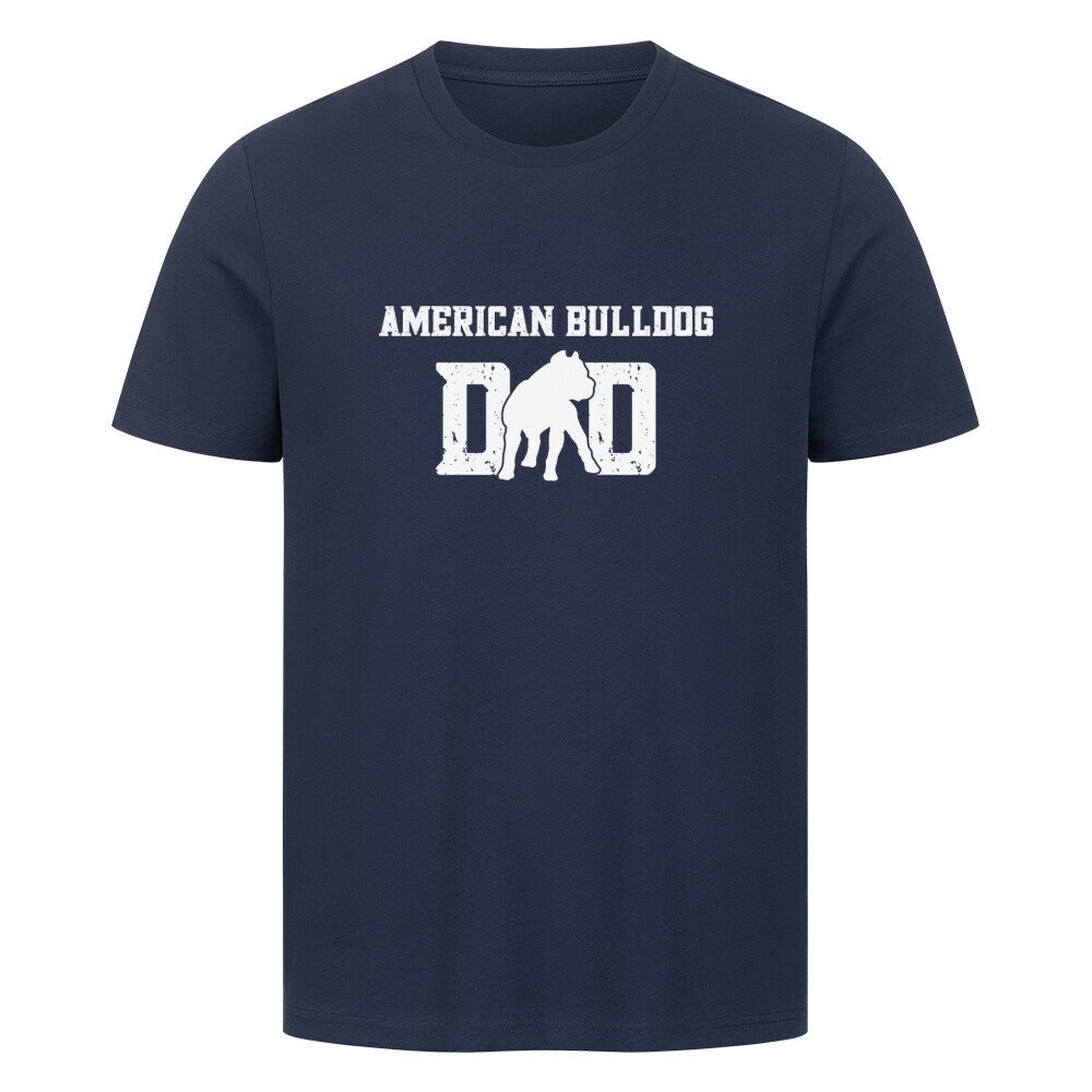 Premium T-Shirt "American Bulldog - Dad" French Navy – hunde-shirt.de