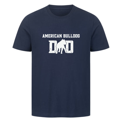 Premium T-Shirt "American Bulldog - Dad" French Navy – hunde-shirt.de