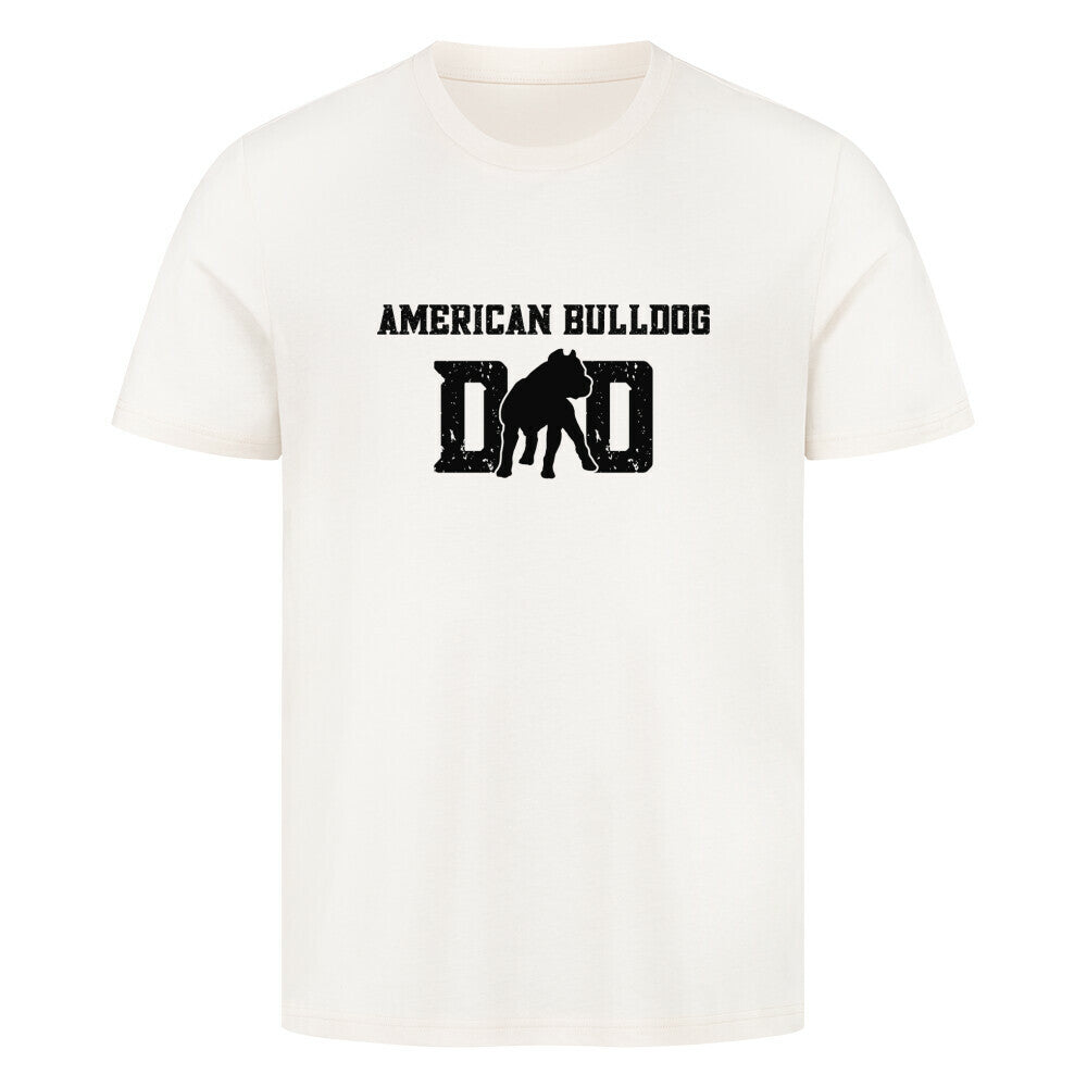 Premium T-Shirt "American Bulldog - Dad" Natural Raw – hunde-shirt.de