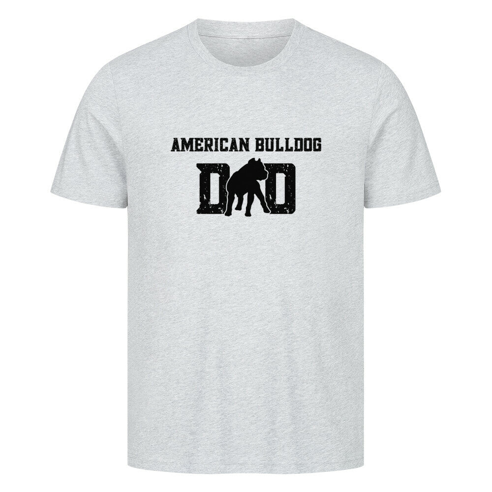 Premium T-Shirt "American Bulldog - Dad" Heather Grey – hunde-shirt.de