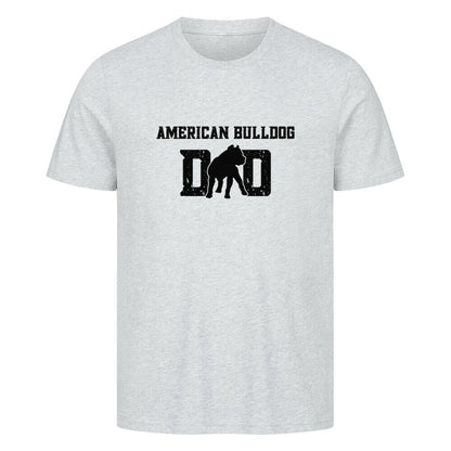 Premium T-Shirt "American Bulldog - Dad" Heather Grey – hunde-shirt.de