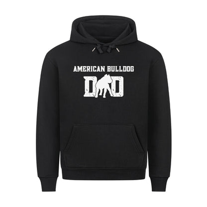 Premium Hoodie "American Bulldog - Dad" Schwarz – hunde-shirt.de