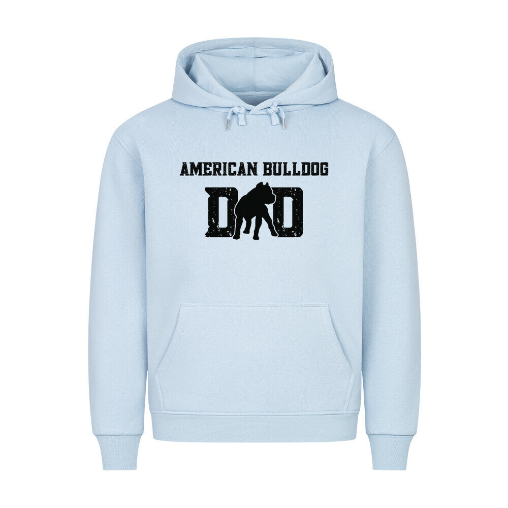 Premium Hoodie "American Bulldog - Dad" Babyblau – hunde-shirt.de