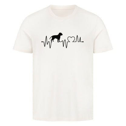 Premium T-Shirt "American Bulldog - Heartbeat" Natural Raw – hunde-shirt.de