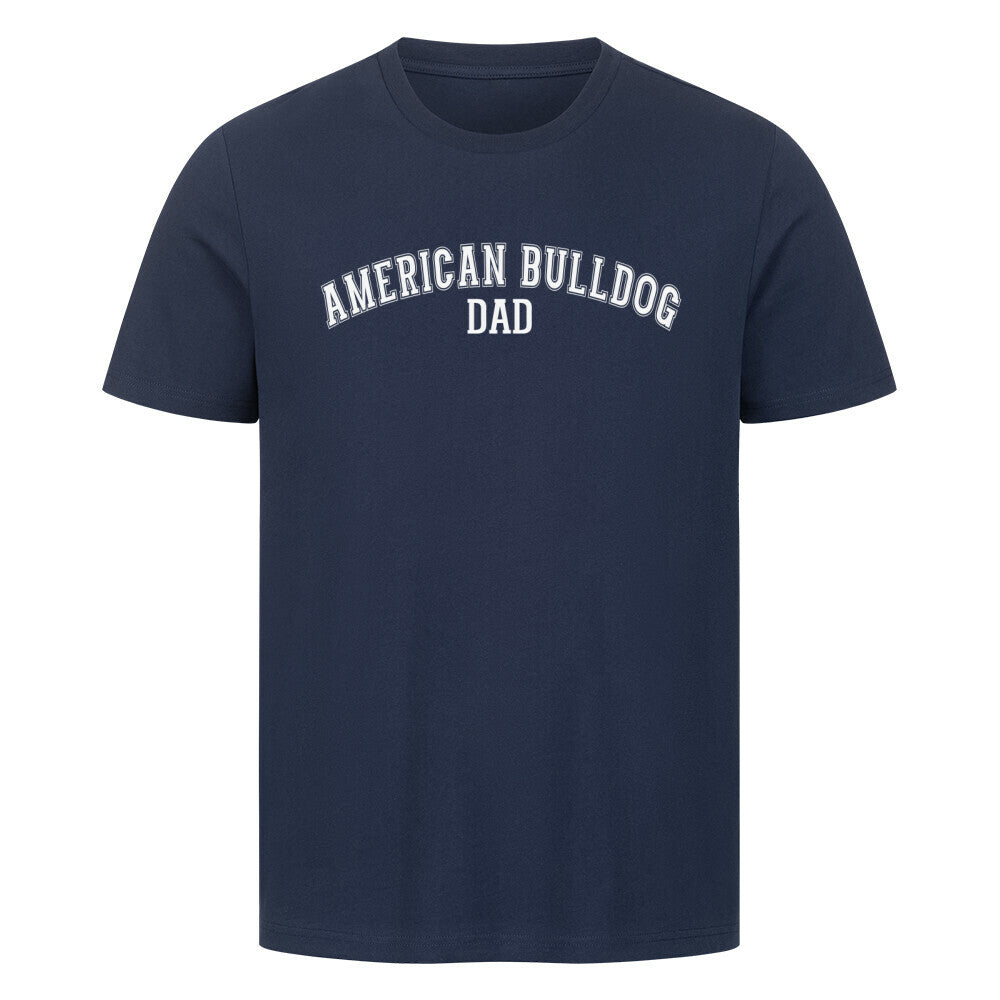 Premium T-Shirt "American Bulldog - DAD" French Navy – hunde-shirt.de