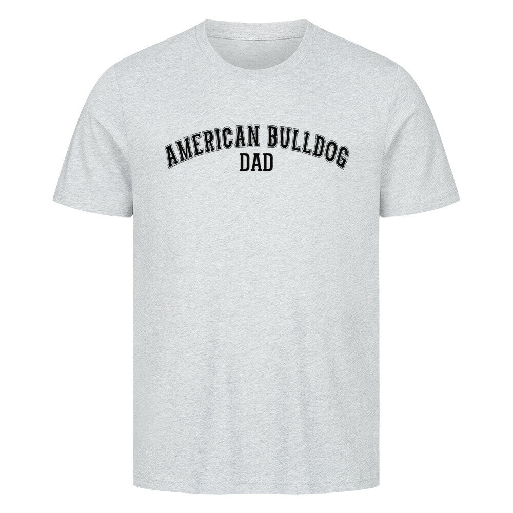 Premium T-Shirt "American Bulldog - DAD" Heather Grey – hunde-shirt.de