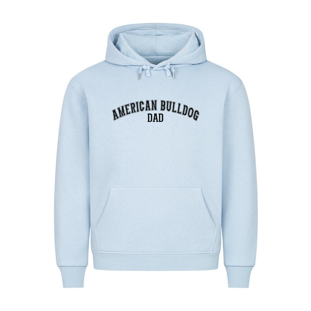 Premium Hoodie "American Bulldog - DAD" Babyblau – hunde-shirt.de