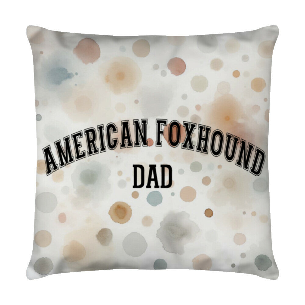 Kissen "American Foxhound - DAD" Weiß – hunde-shirt.de