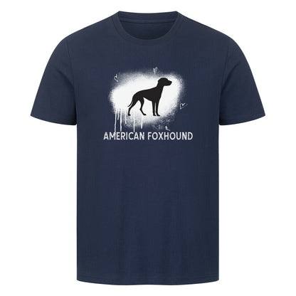 Premium T-Shirt "American Foxhound - Brush" French Navy – hunde-shirt.de