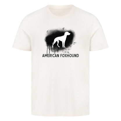 Premium T-Shirt "American Foxhound - Brush" Natural Raw – hunde-shirt.de