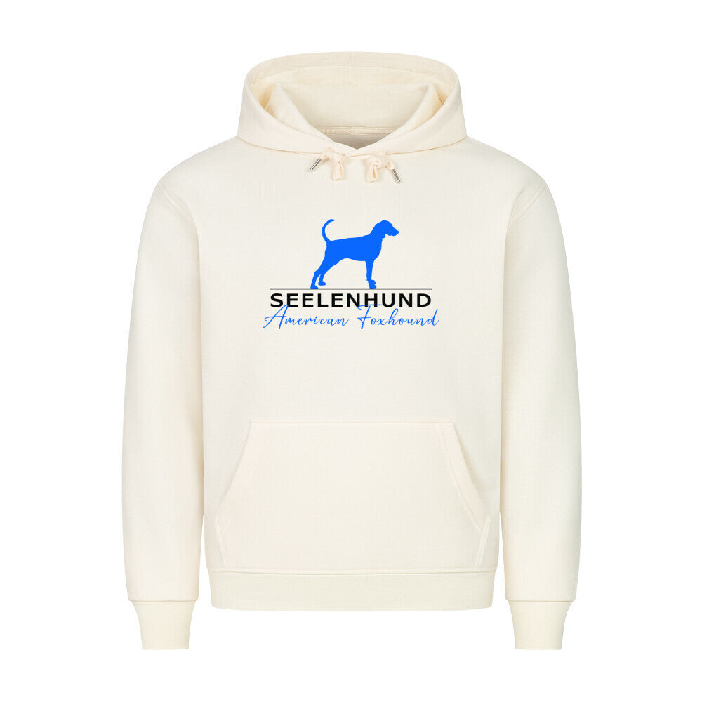 Premium Hoodie "American Foxhound - Seelenhund" Beige – hunde-shirt.de