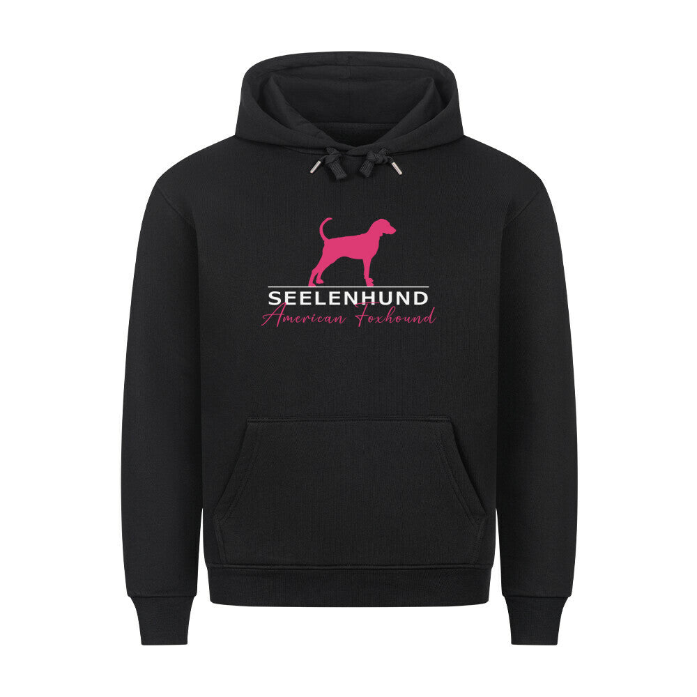 Premium Hoodie "American Foxhound - Seelenhund" Schwarz – hunde-shirt.de