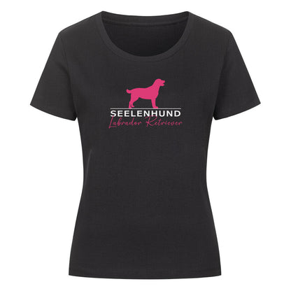 Premium Organic Damen-Shirt "Labrador Retriever - Seelenhund" Schwarz – hunde-shirt.de