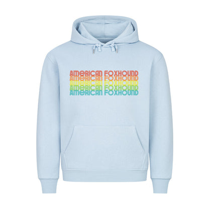 Premium Hoodie "American Foxhound - RETRO" Babyblau – hunde-shirt.de