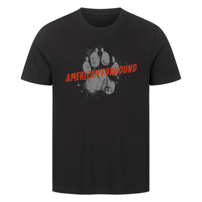 Premium T-Shirt "American Foxhound - PAW" Schwarz – hunde-shirt.de