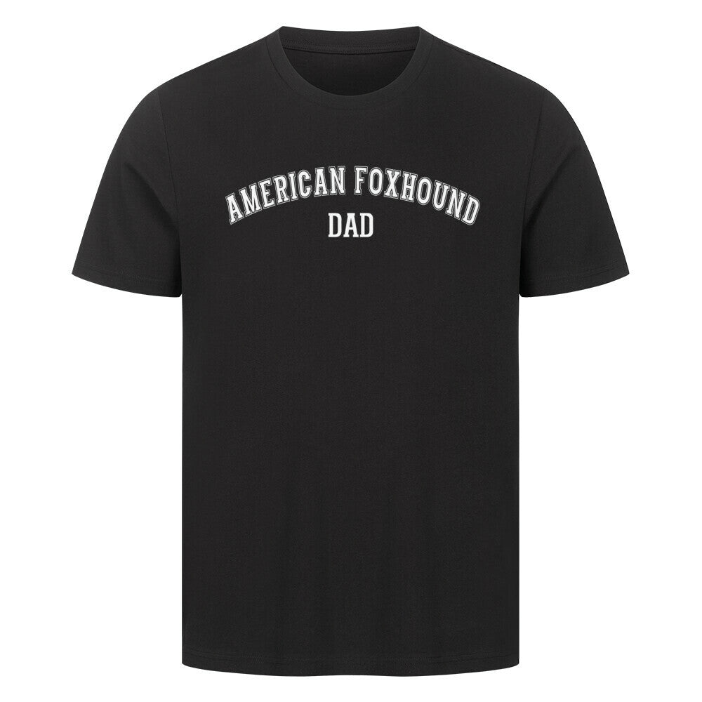 Premium T-Shirt "American Foxhound - DAD" Schwarz – hunde-shirt.de