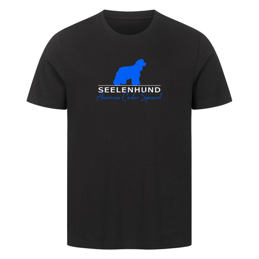 Premium T-Shirt "American Cocker Spaniel - Seelenhund" Schwarz – hunde-shirt.de