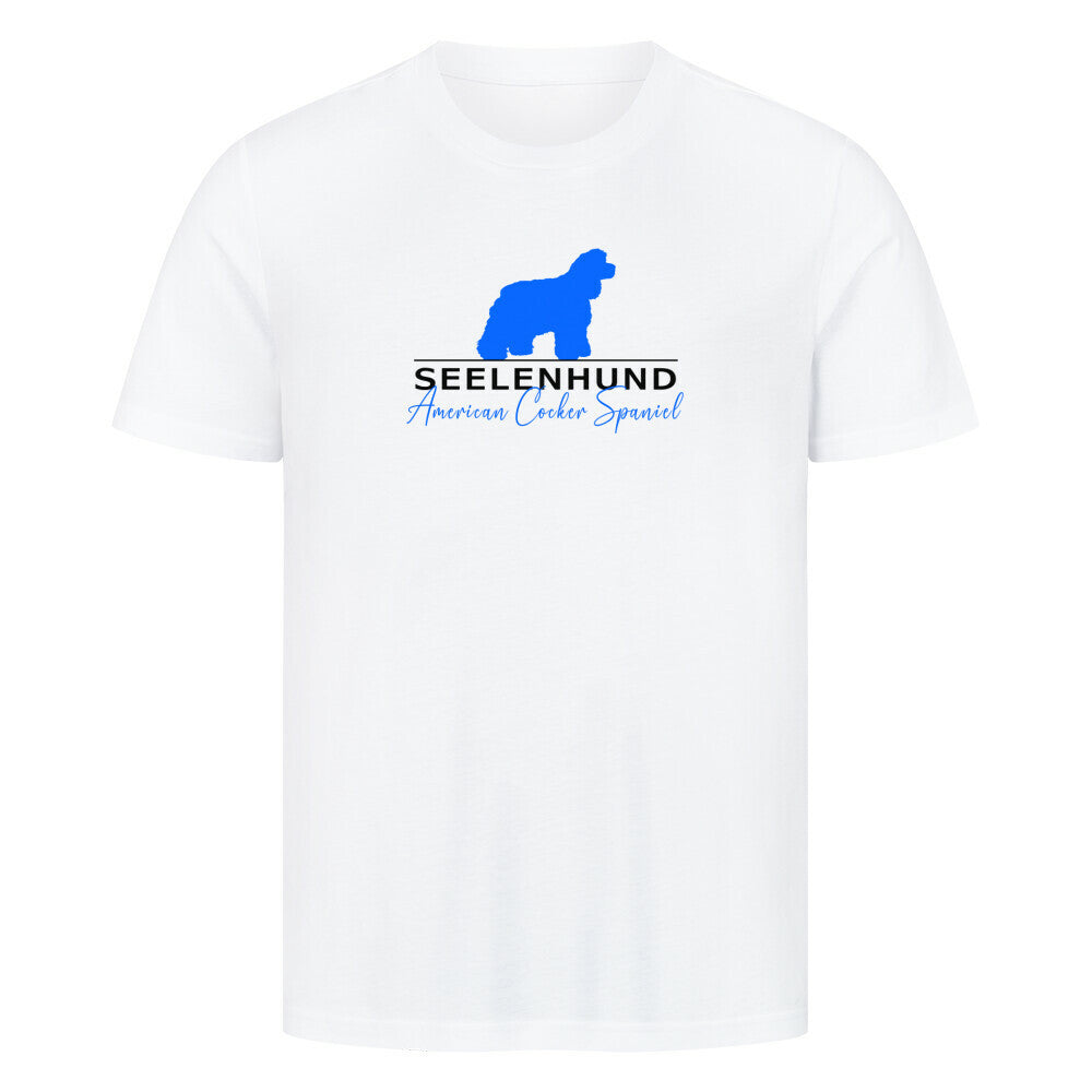 Premium T-Shirt "American Cocker Spaniel - Seelenhund" Weiß – hunde-shirt.de