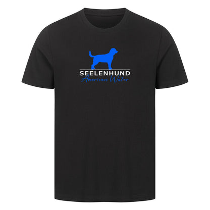 Premium T-Shirt "American Water Spaniel - Seelenhund" Schwarz – hunde-shirt.de