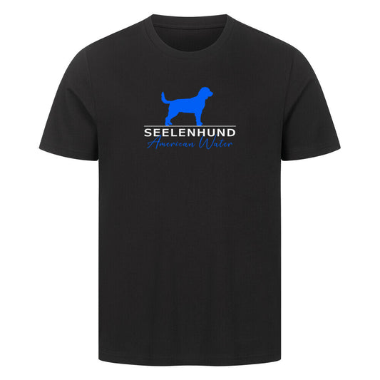 Premium T-Shirt "American Water Spaniel - Seelenhund" Schwarz – hunde-shirt.de