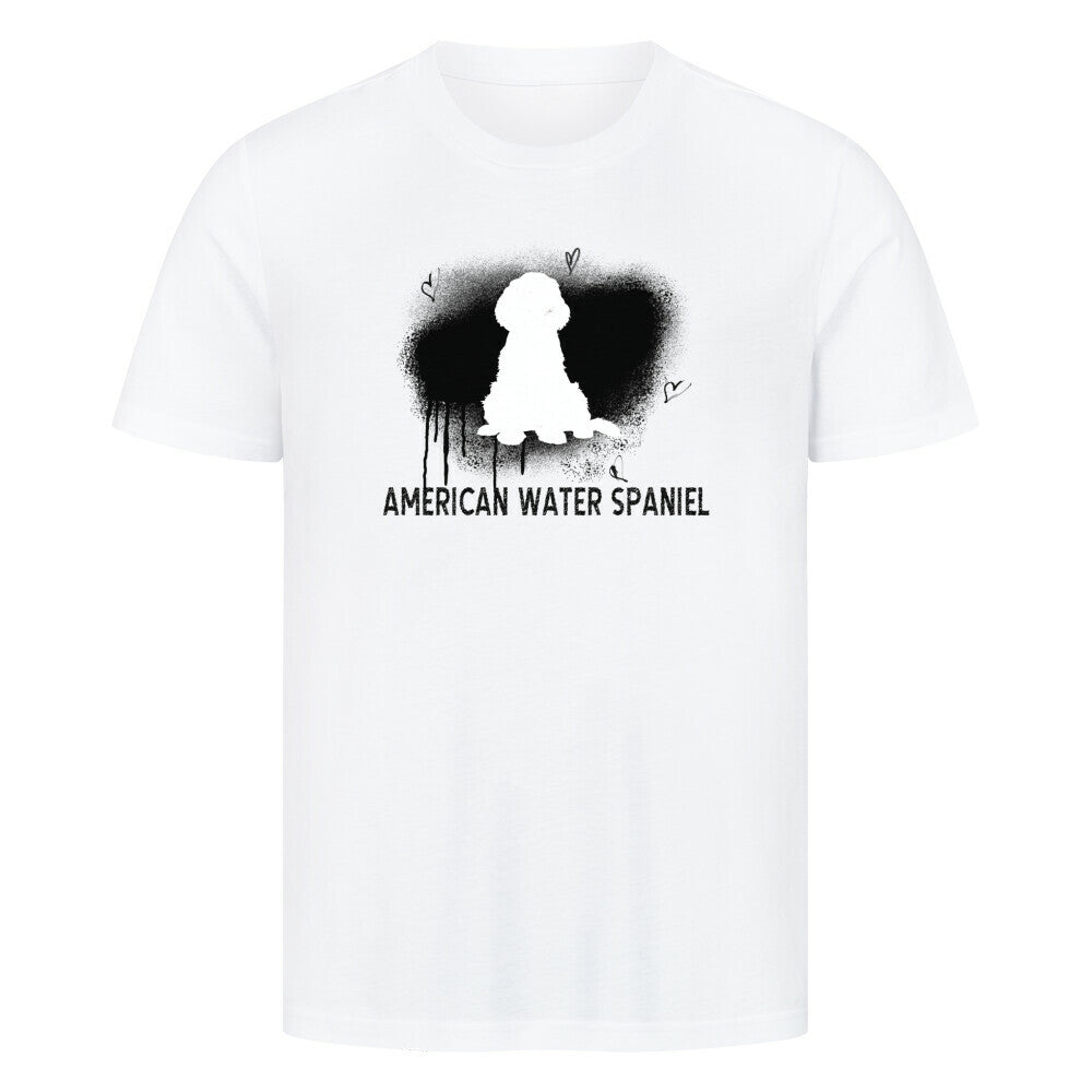 Premium T-Shirt "American Water Spaniel - Brush" Weiß – hunde-shirt.de