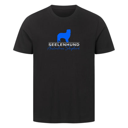 Premium T-Shirt "Australian Shepherd - Seelenhund" Schwarz – hunde-shirt.de