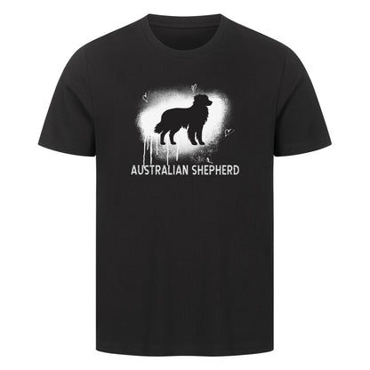 Premium T-Shirt "Australian Shepherd - Brush" Schwarz – hunde-shirt.de