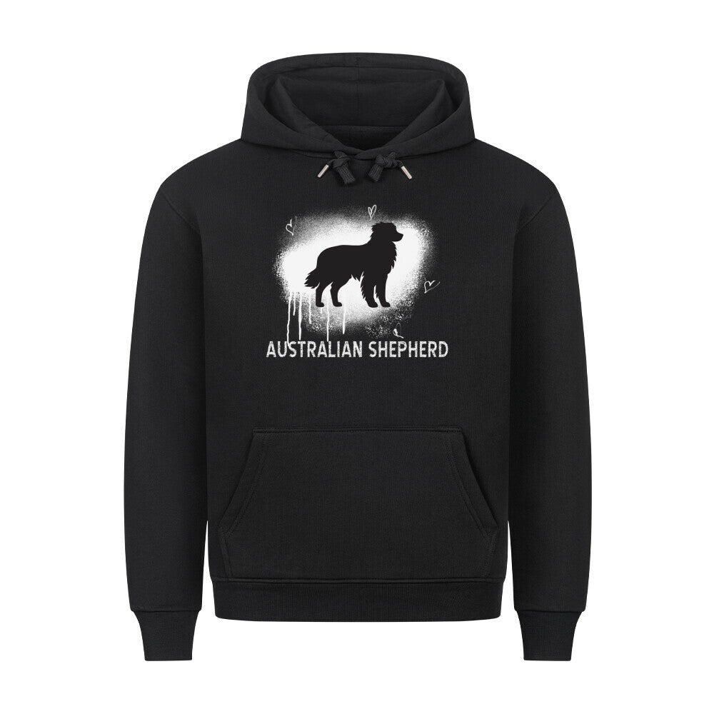 Premium Hoodie "Australian Shepherd - Brush" Schwarz – hunde-shirt.de