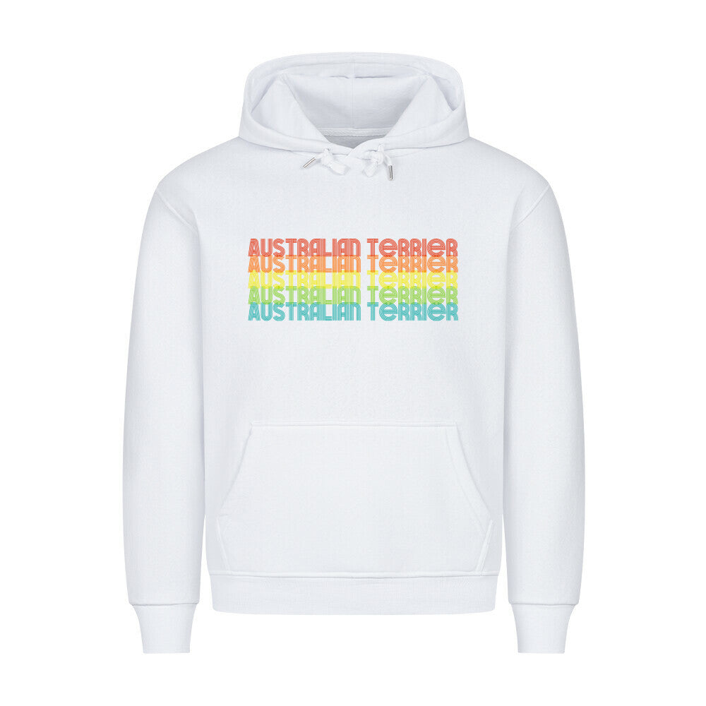Premium Hoodie "Australian Terrier - RETRO" Weiß – hunde-shirt.de