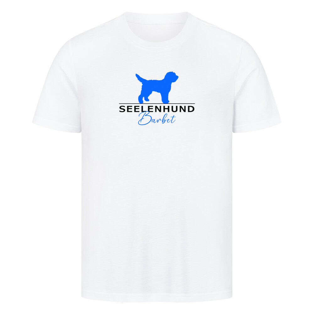 Premium T-Shirt "Barbet - Seelenhund" Weiß – hunde-shirt.de