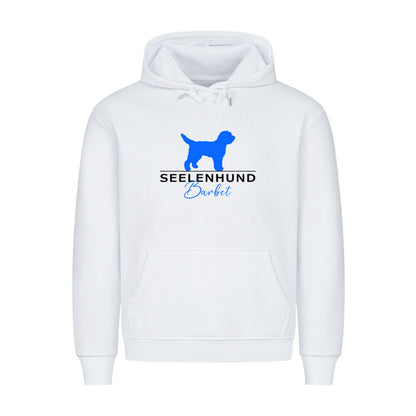 Premium Hoodie "Barbet - Seelenhund" Weiß – hunde-shirt.de