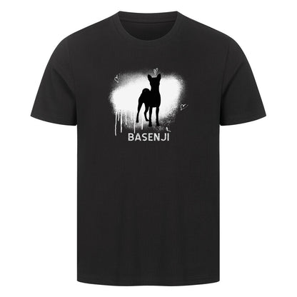 Premium T-Shirt "Basenji - Brush" Schwarz – hunde-shirt.de