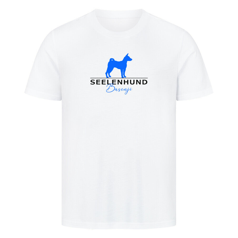 Premium T-Shirt "Basenji - Seelenhund" Weiß – hunde-shirt.de