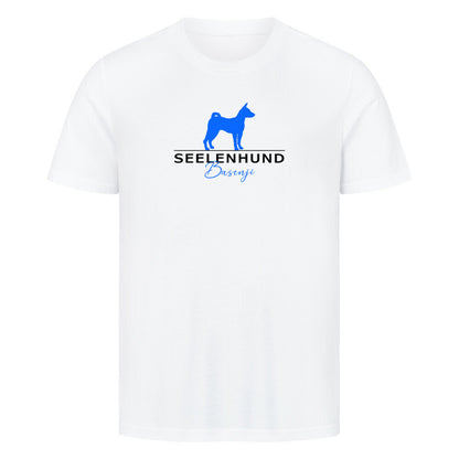 Premium T-Shirt "Basenji - Seelenhund" Weiß – hunde-shirt.de