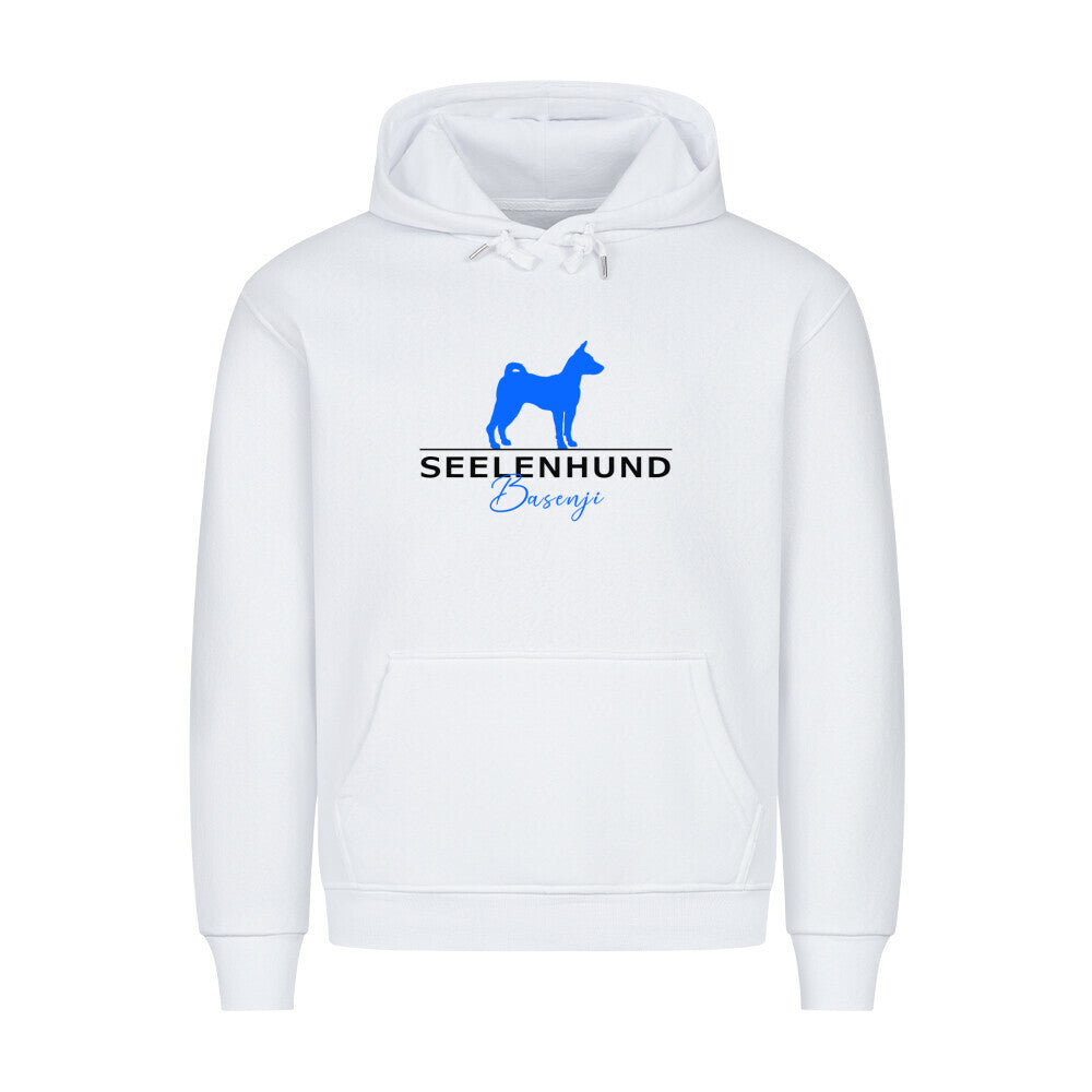 Premium Hoodie "Basenji - Seelenhund" Weiß – hunde-shirt.de