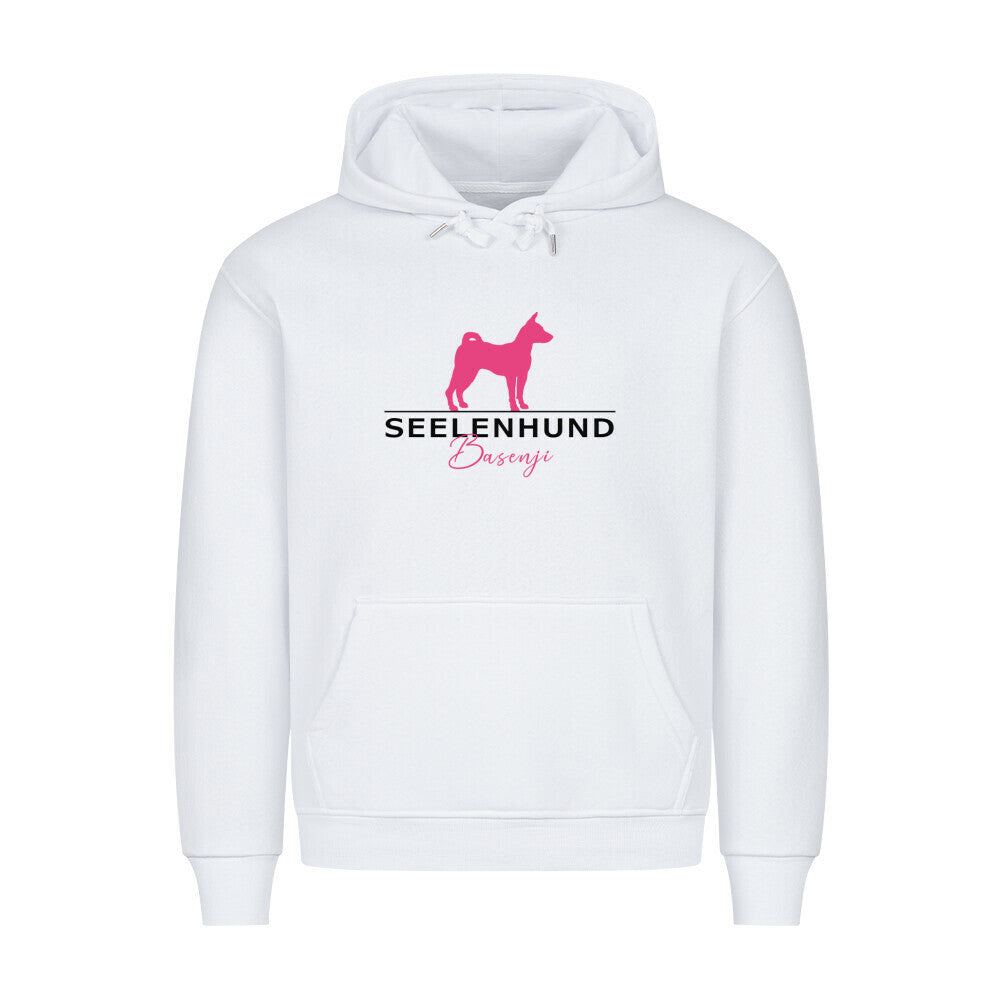 Premium Hoodie "Basenji - Seelenhund" Weiß – hunde-shirt.de