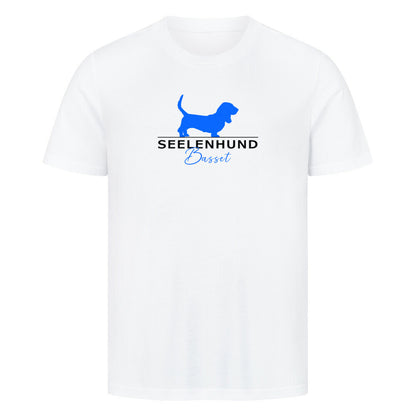 Premium T-Shirt "Basset - Seelenhund" Weiß – hunde-shirt.de