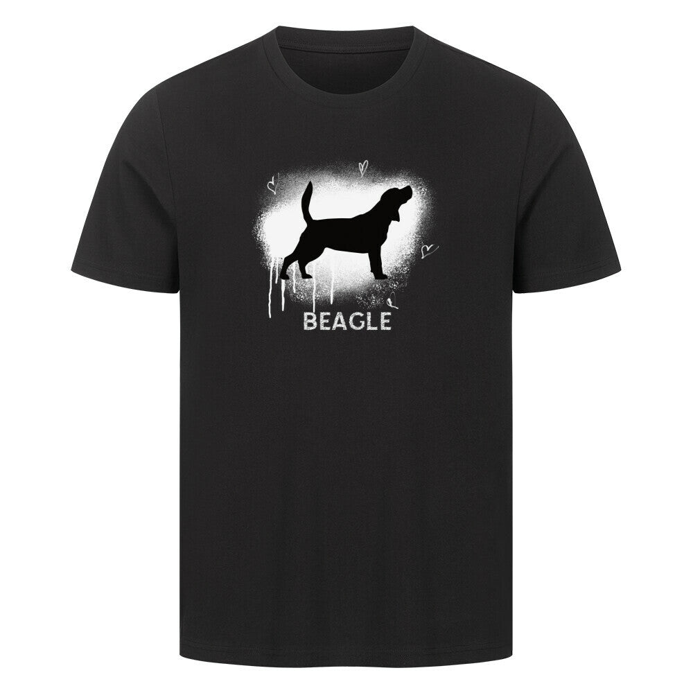 Premium T-Shirt "Beagle- Brush" Schwarz – hunde-shirt.de