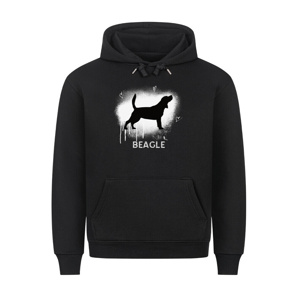 Premium Hoodie "Beagle- Brush" Schwarz – hunde-shirt.de