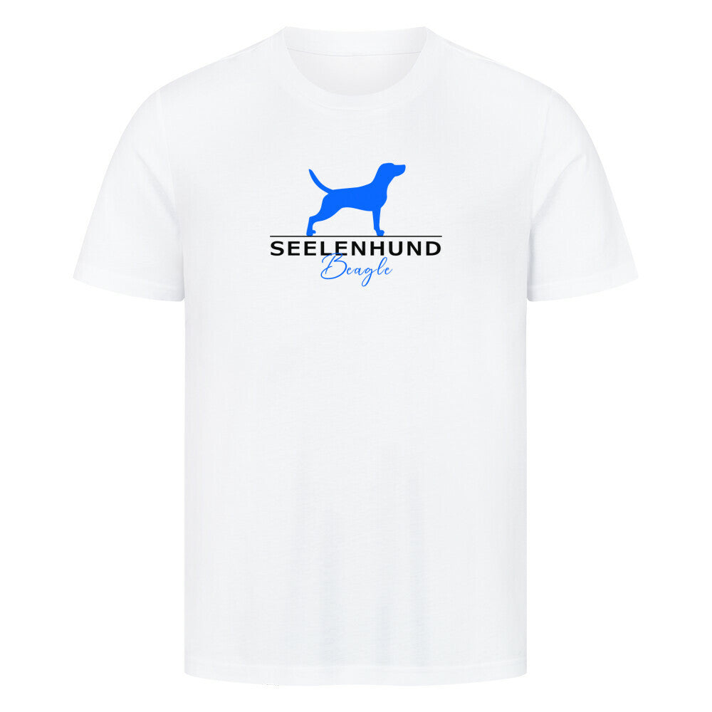 Premium T-Shirt "Beagle- Seelenhund" Weiß – hunde-shirt.de