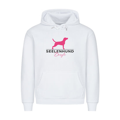 Premium Hoodie "Beagle- Seelenhund" Weiß – hunde-shirt.de