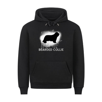 Premium Hoodie "Bearded Collie - Brush" Schwarz – hunde-shirt.de