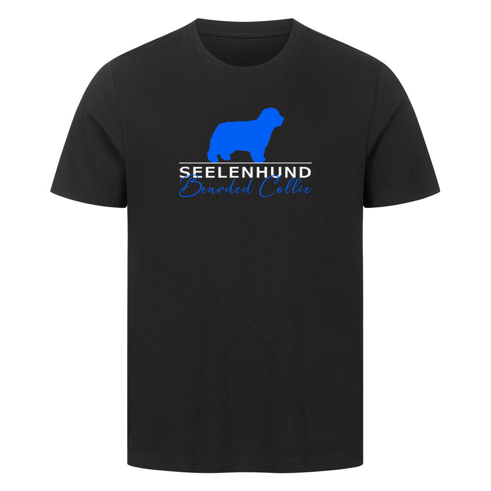 Premium T-Shirt "Bearded Collie - Seelenhund" Schwarz – hunde-shirt.de
