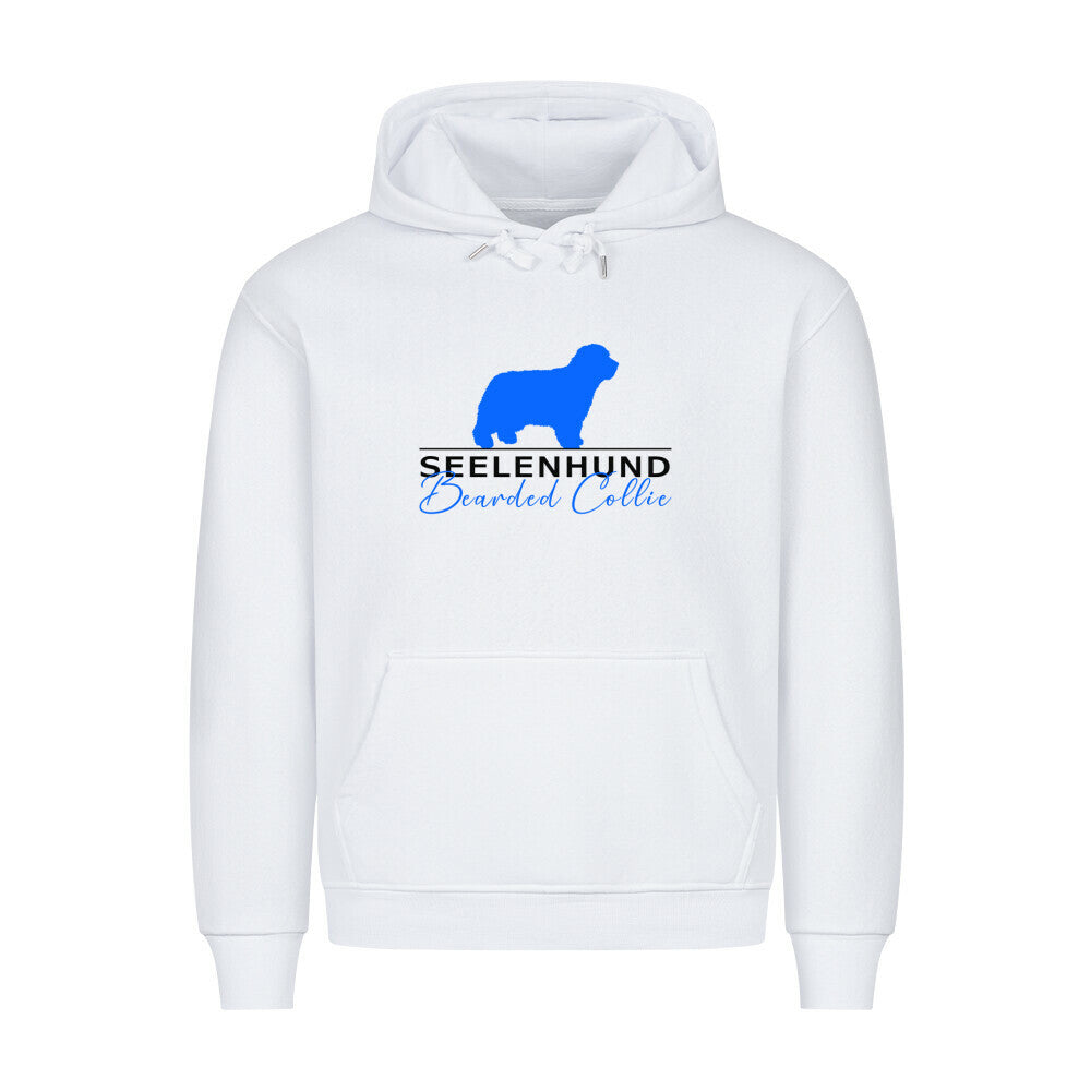 Premium Hoodie "Bearded Collie - Seelenhund" Weiß – hunde-shirt.de
