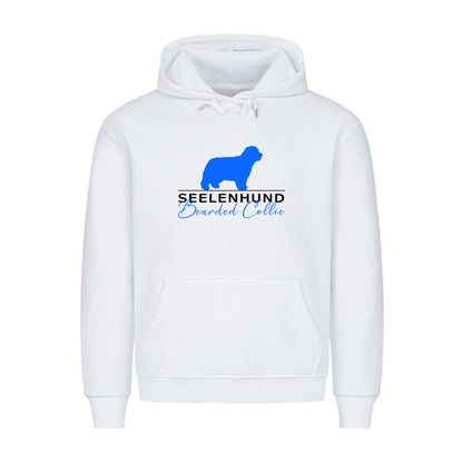 Premium Hoodie "Bearded Collie - Seelenhund" Weiß – hunde-shirt.de