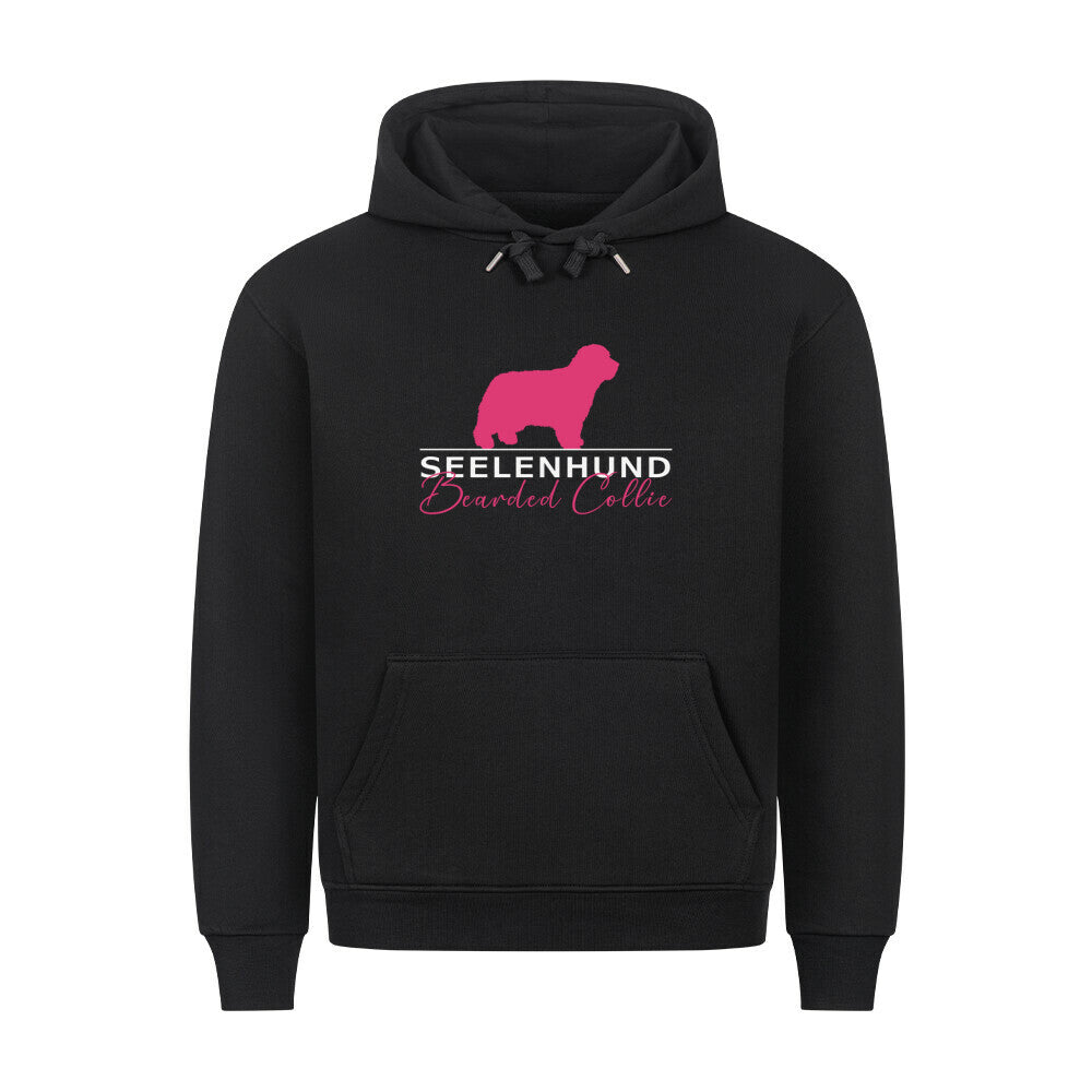 Premium Hoodie "Bearded Collie - Seelenhund" Schwarz – hunde-shirt.de